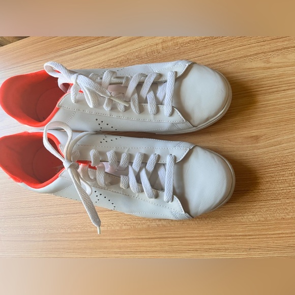 Nike Racquette US 10 White Leather Athletic Tennis Shoe Orange 454412-116 - Picture 7 of 7